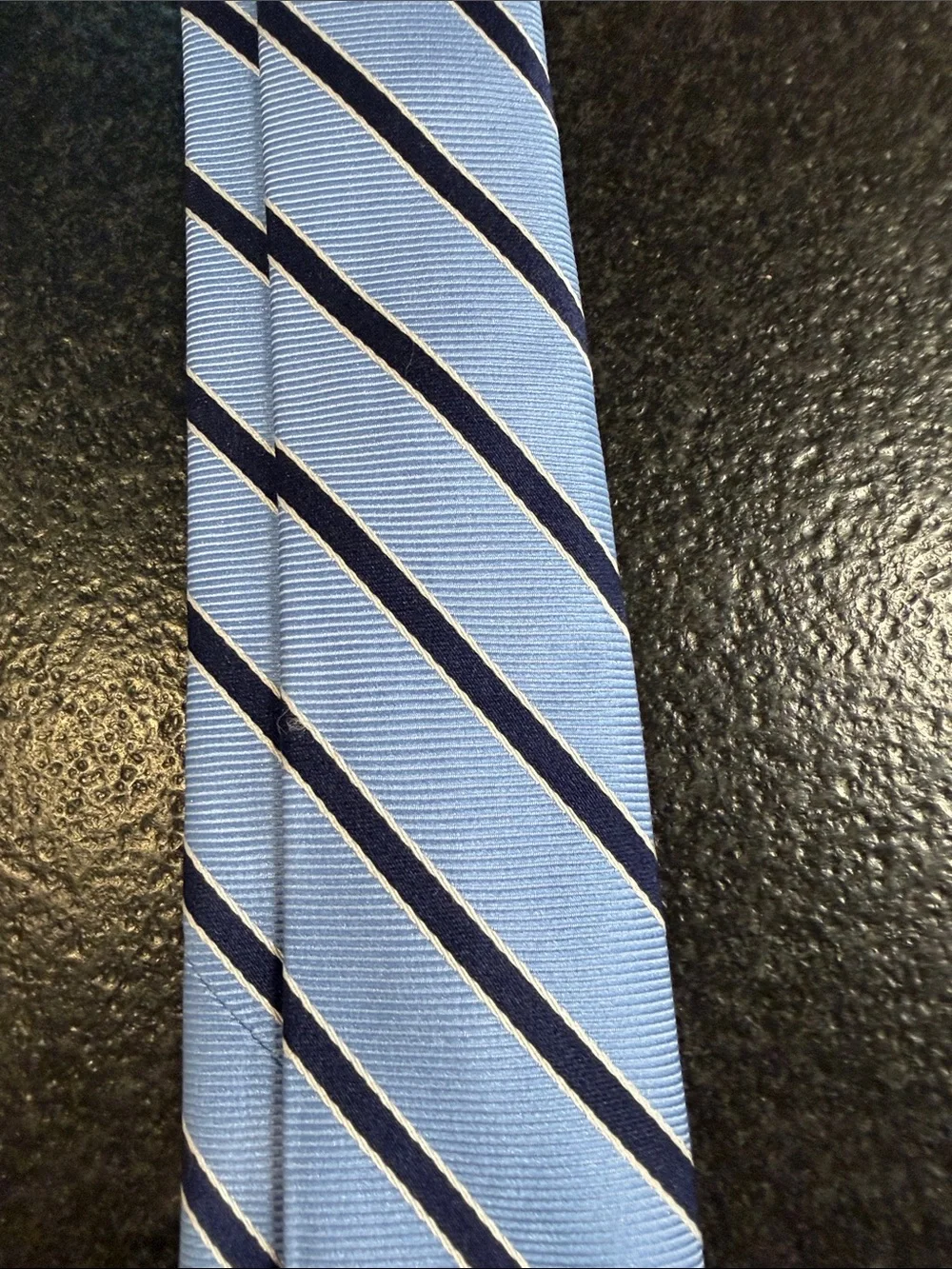 Nordstrom Light Blue and Navy Striped Kids Tie
